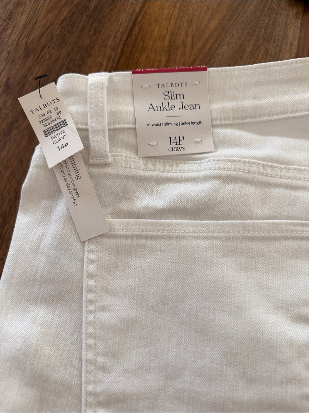 Talbots White Slim Ankle Jean - 14P Curvy